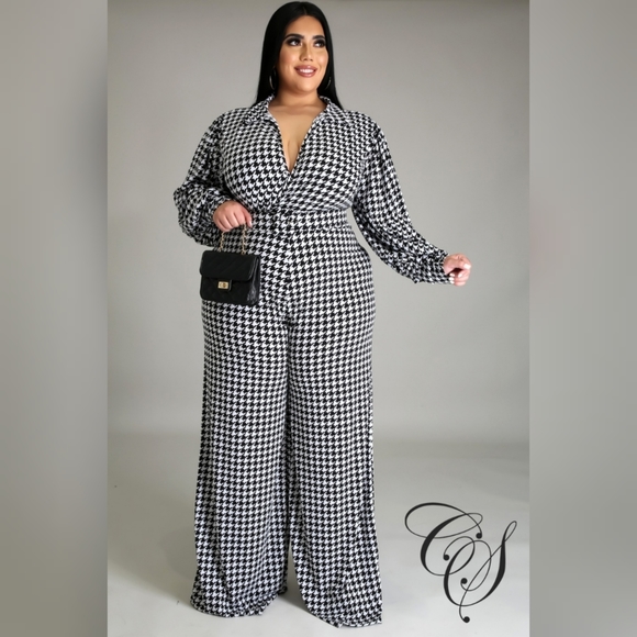 Genna Houndstooth Jumpsuit - Picture 3 of 5